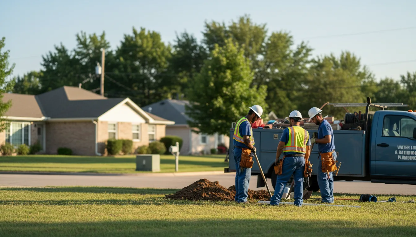 Residential water line and bathroom plumbing service in Shipshewana, IN